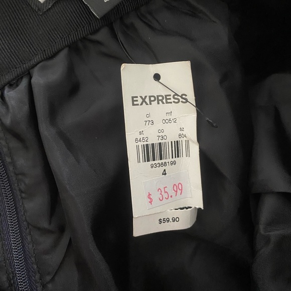 Express Black and Navy A-Line Skirt - Picture 3 of 4